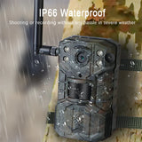 2K Support Solar Powered Lithium Battery Outdoor 4G Hunting Camera Infrared Night Vision Wireless Game Hunting Trail Camera