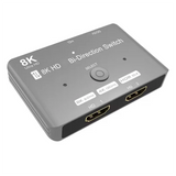 Two-Way Switch 8K 1 In 2 Out 2 In 1 Out Bidirectional 8K@ 60Hz 4K@ 120Hz 2.1 Switcher 2X1 1X2 Converter Adapter Splitter
