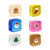 New Pack of 6/12 Holiday Themed Organizers Bags Measuring 5.91x2.55x5.91inches Great for Stocking Stuffers and Gifts