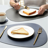 Placemat Table Mat  PU Leather Waterproof Heat Insulation Non-Slip Placemat Soft  Washable Bowl Coaster