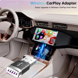 Wireless CarPlay/Android Auto Adapter Plug & Play Wireless CarPlay & Android Auto Adapter USB Dongle for Factory Wired Cars