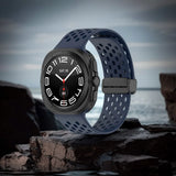 Silicone Strap Sport Strap Magnetic Folding Buckle Breathable Sports Wrist Band Sweatproof for Samsung Galaxy Watch 7 Ultra 47mm