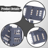 SIM Card Holder 6 Pin ABS Black Tray Connector Socket Accessories for Mobile Communication Devices