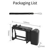 For Action 6 Hand Grip Mount Street Grip Kit Including Quick Release Cage Shutter Button& Protective Frame