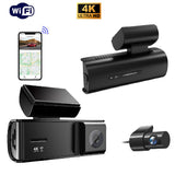 Dash Cam 4K 2160P UHD WiFi for Car DVR Camera Video Recorder Auto Night Vision WDR Voice Control Wireless 24H Parking Mode