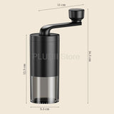 Manual Medicine Grinder Portable Crusher Mini Grinder with Adjustable Fineness and Transparent Container for Beans and Pills