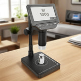 4.3 inch LCD Digital Microscope Precision Microscope with Weighing Scale with Lights for Fine Detail Observation Weight Scale