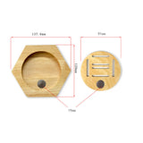 New Homes Decorative Tool Racks Medal Album Wooden Hexagon Medals Storage Shelf For Households Bedroom Decoration