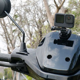 Aluminum Alloy Motorcycle Windshield Mount Quick Release Vibration Dampening Action Camera Mount for GO PRO/DJI INSTA360