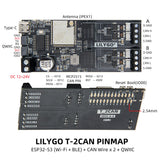 LILYGO T-2CAN ESP32-S3 WiFi Bluetooth CAN Module Development Board with QWIIC Connector