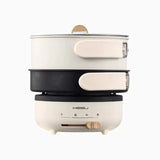 220V Folded Electric Cooking Pot Mini Portable Electric Skillet Split Type Frying Pan Travel Multifunctional Hotpot 1.2L