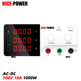 NICE POWER for 100V 10A 1KW Bench DC Regulated Power Supply with Dual Output Ports ON OFF Switch High Precision Industrial