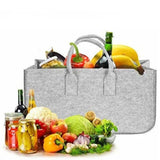 Felt Storage Bag Fireplace Wood Organizer Bags Shopping Basket Magazine Rack Firewood Pocket  Home Storage Bags Shopping Handbag