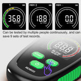 Black Portable Digital LED Display Breathalyzer USB Rechargeable Alcohol Tester with 3.7V 320mAh Battery, ±10% Accuracy, 2.5in