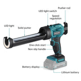 20V Hand-held Electric Caulking Tool Kit 4 Adjustable Speeds and LED Light Design for Filling Sealing Cordless Caulking Machine