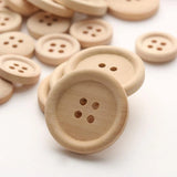500pcs Round Wood Buttons Natural Wooden Buttons for Sewing Crafts