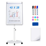 Mobile Dry Erase Board Magnetic Portable Stand Whiteboard Flipchart Easel White Board