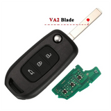 Car 3 Buttons Remote Control Key Folding VA2 Key Blade 433Mhz 4A Chip PCF7961M For Renault Megane 3