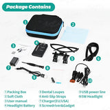 4X 5X 6X Dentals Binoculars Magnifigers Surgicals Loupes with Light 5W Blub Wire Headlight Headlamp Lithiums Battery 300-600mm