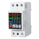 High Quality 63A Din Rail 3-In-1 Display Timer Relay Voltage Power Meter Over Voltage And Under Voltage Protector