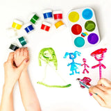 100 Pcs Plastic Paint Palette 6 Well Watercolor Palette Rectangular Paint For Kids Student Adult DIY Craft Art Pai