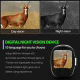 Outdoor Night Vision Monocular Device 5X Digital Zoom 500~1000M Full Dark Viewing Distance 10 Languages Photo Video Playback
