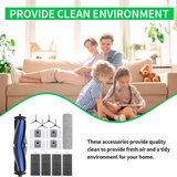 14Pcs Vacuum Accesories Kit For ECOVACS DEBOT X8 PRO Omni Robot Vacuum Brush,Roller Mop,Side Brushes,Filters,Dust Bags