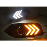 Yellow Turn Signal Included 2PCS For Honda Vezel HRV 2018-2020 Car LED Daytime Running Light Fog Lamp Decoration DRL