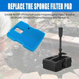 4pcs Pond Filter Pad Fountain Sponge Filter Replacement Pond CUF-6000 Filter,660 GPH Fountain Pump Pond Filter
