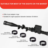 Megaorei M4 Infrared Night Vision Scope With 4X Digital Zoom Monocular Telescope Add on Attachment for Hunting Video Recording