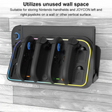 Wall Mount Charger Dock For Switch 2 For Joycon Controller Charging Station With 4Game Card Slots Up To 4 Controllers