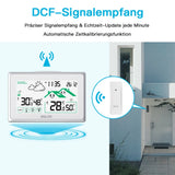Baldr Wireless Weather Station Trend Forecast Digital LCD DCF Alarm Clock Calendar Hygrometer Thermometer Sensor -40℃ Backlight