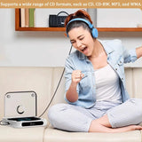 Portable CD Player with 5 Playback Modes Touchscreen BT Compatible Earphone Mini Music CD Walkman for Student Men Women
