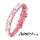 Shiny Super Diamond Rhinestone Cat Collar Puppy Baby Dog Cat Collar Microfiber Strap Kitten Accessories Puppy Collar