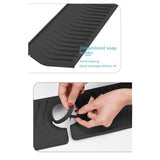 Silicone Faucet Mat Kitchen Cleaning Rack Supplies Foldable Kitchen Drying Mat Draining Pad For Counter Kitchen Bathroom