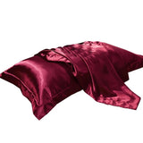 Silk Pillowcase For Hair And Skin Natural Mulberry Silk Pillow Case 2 PCS Pillow Covers Home Bedding Decor 19 X 29 Inch