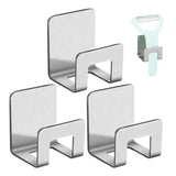 Sink Drain Rack Stainless Steel Dishcloth Rack Holder Self Adhesive Dishcloth Up Storage Hook Kitchen Cleaning Storage Shelf For