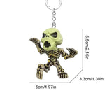 Skull Pendant For Keys Creepy Skull Keychain Pendant Seasonal Decor Party Favors For Backpack Shoulder Bag Key Chain Mobile