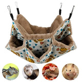 Small Pet Bed Hamster Hammock Doublelayer Hammock Hamster Hanging Bed Cage For Ferret Squirrel Pet Warm Hanging Nest