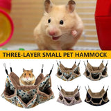 Small Pet Bed Hamster Hammock Doublelayer Hammock Hamster Hanging Bed Cage For Ferret Squirrel Pet Warm Hanging Nest