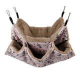 Small Pet Bed Hamster Hammock Doublelayer Hammock Hamster Hanging Bed Cage For Ferret Squirrel Pet Warm Hanging Nest