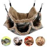 Small Pet Bed Hamster Hammock Doublelayer Hammock Hamster Hanging Bed Cage For Ferret Squirrel Pet Warm Hanging Nest