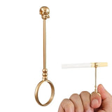 Smoking Ring Holder For Men Smoking Ring Clip Blunt Holder Copper Ring Finger Clamp Skull Shape Smoking Jewelry Smoke Holder