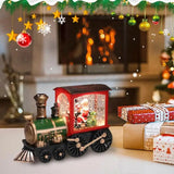 Snow Globe Train Battery Operated Snow Globe Lighted Train Decoration Indoor And Outdoor Decors For Living Room Study Room