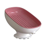 Soap Box Self-Draining Soap Storage Rack Suction Cup Soap Dish Soap Saver Tray Bathroom Artifact 20-degree Tilt