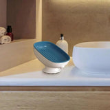 Soap Box Self-Draining Soap Storage Rack Suction Cup Soap Dish Soap Saver Tray Bathroom Artifact 20-degree Tilt