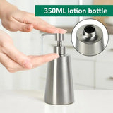 Soap Lotion Dispenser Stainless Steel Shampoo Dispenser Pump Bottle Reusable Shampoo Body Washing Cream Storage Holder Container