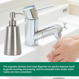 Soap Lotion Dispenser Stainless Steel Shampoo Dispenser Pump Bottle Reusable Shampoo Body Washing Cream Storage Holder Container