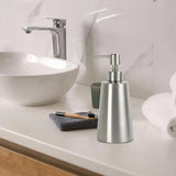Soap Lotion Dispenser Stainless Steel Shampoo Dispenser Pump Bottle Reusable Shampoo Body Washing Cream Storage Holder Container