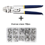 Special Aluminum Sleeve Crimping Pliers For Steel Wire Rope Fishing Clamp Chuck Shearing Hardware tools Crimping Range 0.1-2.2mm